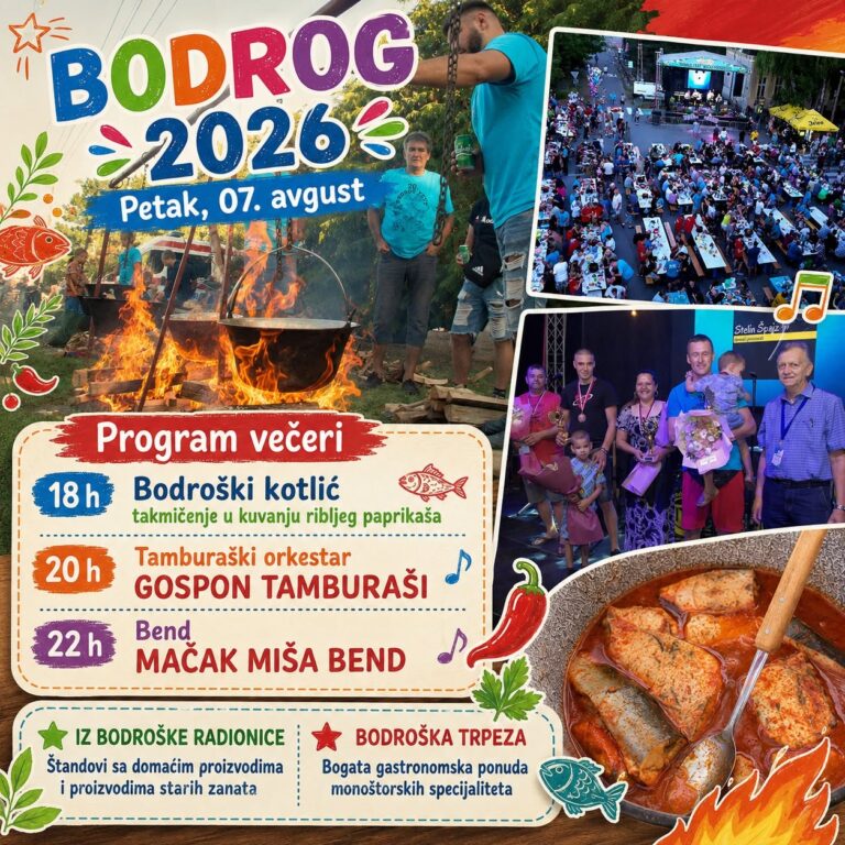 Bodrog fest 2026 – Veče ukusa, muzike i dobrog društva Bodrog fest 2026 – Veče ukusa, muzike i dobrog društva